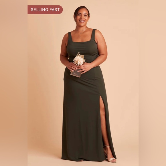 size S & M. birdy grey - olive green “alex convertible dress” - Picture 4 of 5